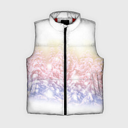 Женский жилет Зимний лес, цвет: 3D-красный