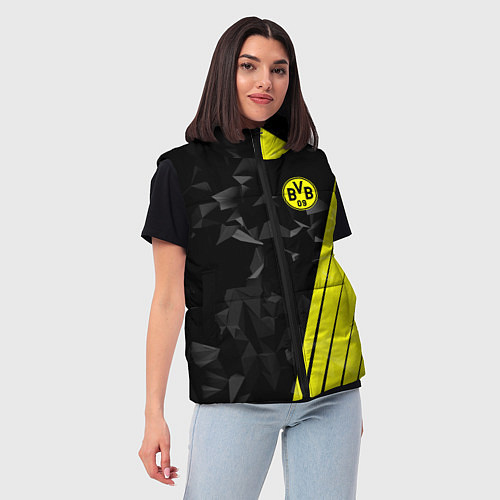 Женский жилет FC Borussia Dortmund: Abstract / 3D-Черный – фото 3