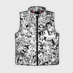 Женский жилет Ahegao: Black & White, цвет: 3D-красный