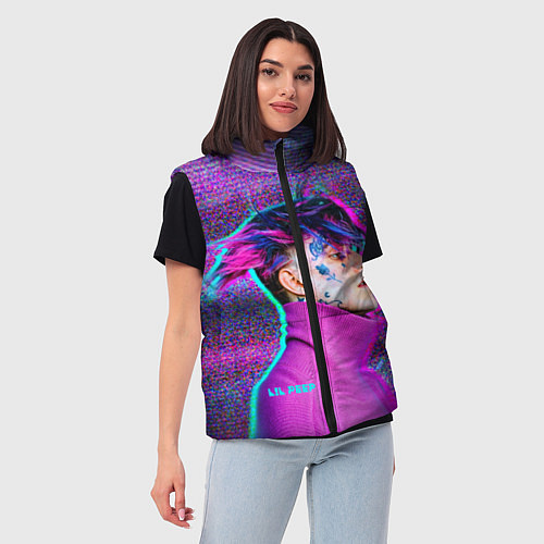 Женский жилет Lil Peep: Glitch / 3D-Черный – фото 3