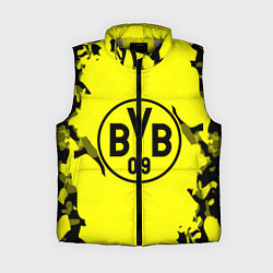 Женский жилет FC Borussia Dortmund: Yellow & Black, цвет: 3D-светло-серый