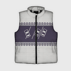 Женский жилет Форсаж: Зимний узор, цвет: 3D-черный