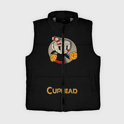Женский жилет Cuphead: Black Mugman / 3D-Светло-серый – фото 1