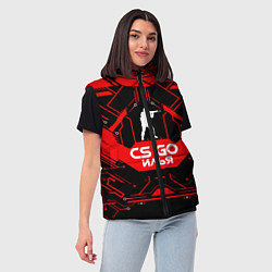 Женский жилет CS:GO - Илья, цвет: 3D-красный — фото 2