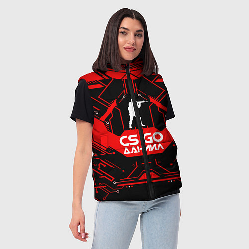 Женский жилет CS:GO - Даниил / 3D-Черный – фото 3