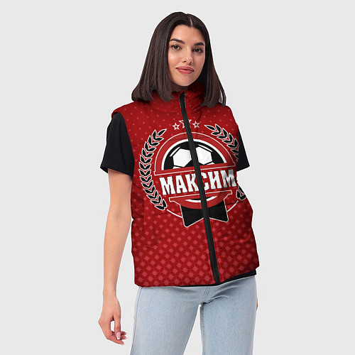 Женский жилет Максим: звезда футбола / 3D-Черный – фото 3