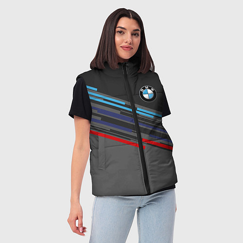 Женский жилет BMW BRAND COLOR / 3D-Черный – фото 3