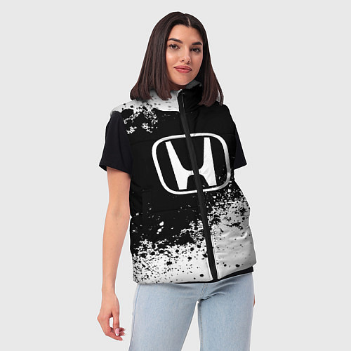 Женский жилет Honda: Black Spray / 3D-Черный – фото 3