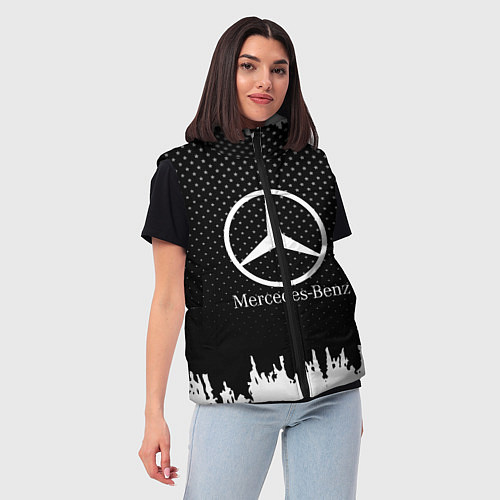 Женский жилет Mercedes-Benz: Black Side / 3D-Черный – фото 3