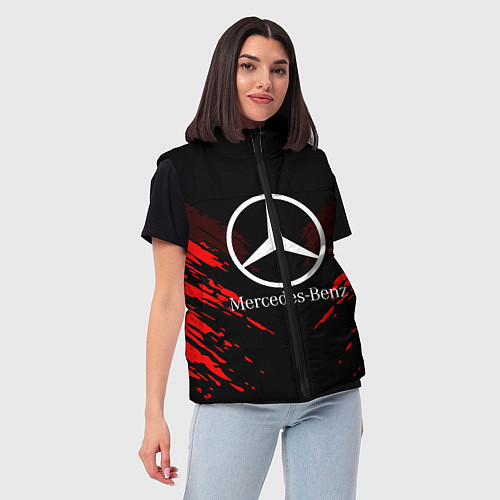 Женский жилет Mercedes-Benz: Red Anger / 3D-Черный – фото 3