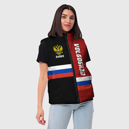 Женский жилет Volgograd, Russia / 3D-Красный – фото 3