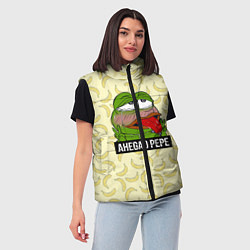 Женский жилет Ahegao Pepe, цвет: 3D-красный — фото 2