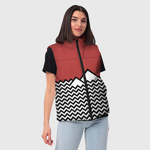 Женский жилет Горы Твин Пикс / 3D-Светло-серый – фото 3