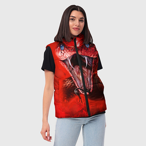 Женский жилет Red Snake / 3D-Черный – фото 3