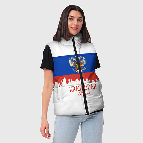 Женский жилет Krasnodar, Russia / 3D-Черный – фото 3