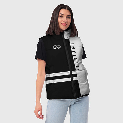 Женский жилет Infiniti: B&W Lines / 3D-Черный – фото 3