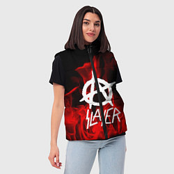 Женский жилет Slayer Flame, цвет: 3D-красный — фото 2