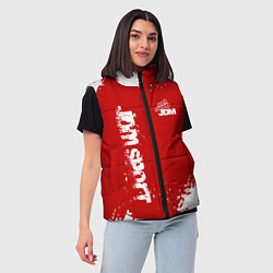 Женский жилет Eat Sleep JDM: Red Style, цвет: 3D-красный — фото 2