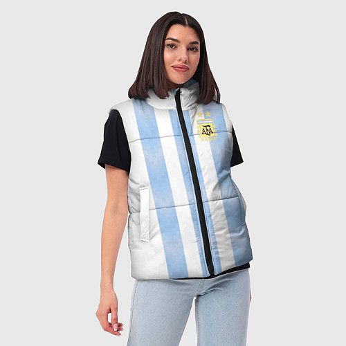 Женский жилет Сборная Аргентины / 3D-Светло-серый – фото 3