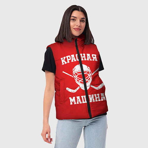 Женский жилет Красная машина / 3D-Красный – фото 3