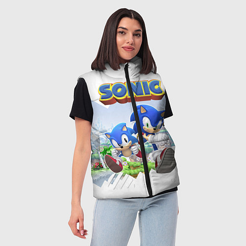 Женский жилет Sonic Stories / 3D-Черный – фото 3