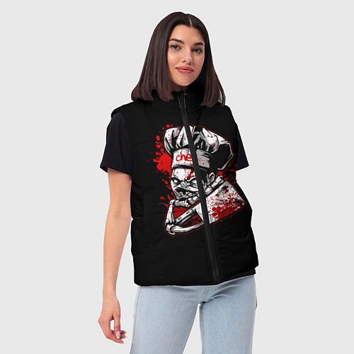 Женский жилет Pudge Chef / 3D-Черный – фото 3