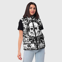 Женский жилет Grunge Skull, цвет: 3D-красный — фото 2