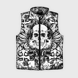 Женский жилет Grunge Skull, цвет: 3D-светло-серый