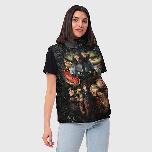 Женский жилет How to Train Your Dragon / 3D-Светло-серый – фото 3