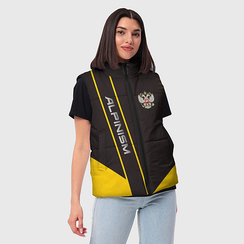 Женский жилет Alpinism: Yellow Russia / 3D-Красный – фото 3
