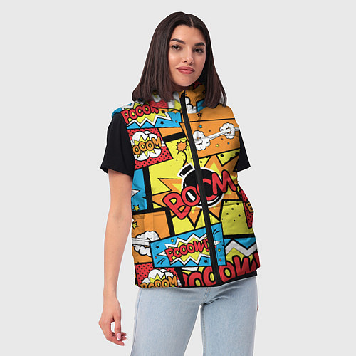 Женский жилет Boom Pop Art / 3D-Красный – фото 3