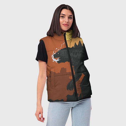 Женский жилет Godzilla: Monster Smoke / 3D-Черный – фото 3