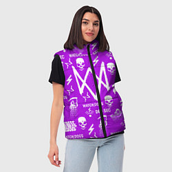 Женский жилет Watch Dogs 2: Violet Pattern, цвет: 3D-черный — фото 2