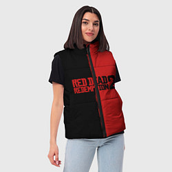 Женский жилет RDD 2: Black & Red, цвет: 3D-светло-серый — фото 2