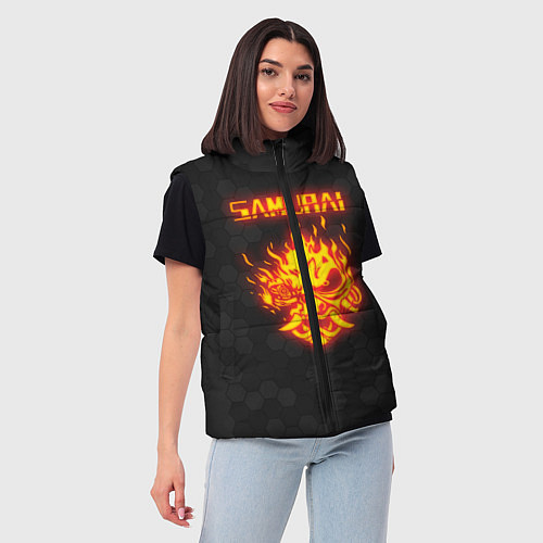 Женский жилет Cyberpunk 2077: SAMURAI / 3D-Красный – фото 3