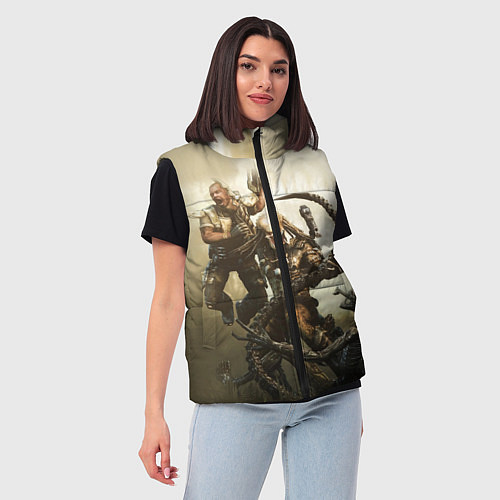 Женский жилет Ярость хищника / 3D-Красный – фото 3