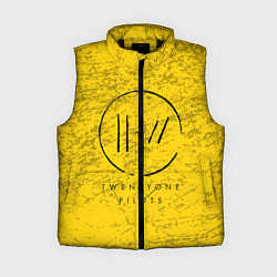 Женский жилет 21 Pilots: Yellow Grunge, цвет: 3D-черный