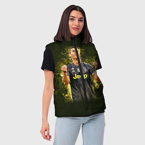 Женский жилет Ronaldo: Juve Sport / 3D-Черный – фото 3