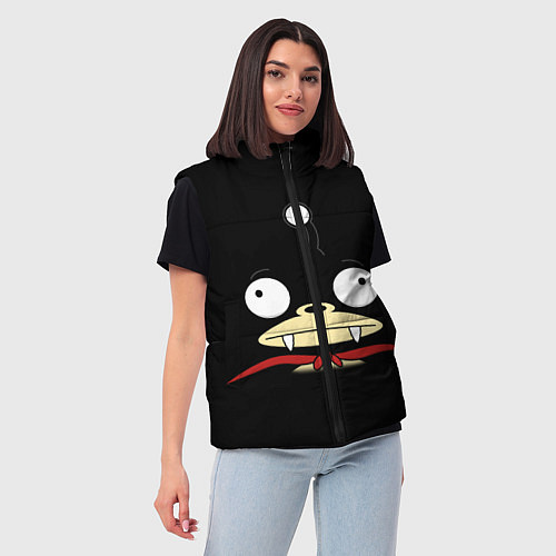 Женский жилет Лицо Ниблера / 3D-Черный – фото 3