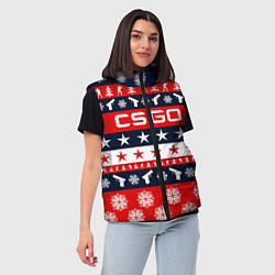 Женский жилет CS:GO New Year, цвет: 3D-черный — фото 2