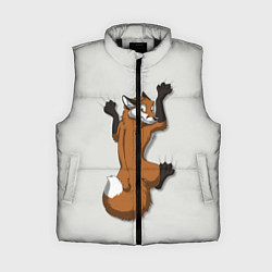 Женский жилет Лис вцепился, цвет: 3D-черный