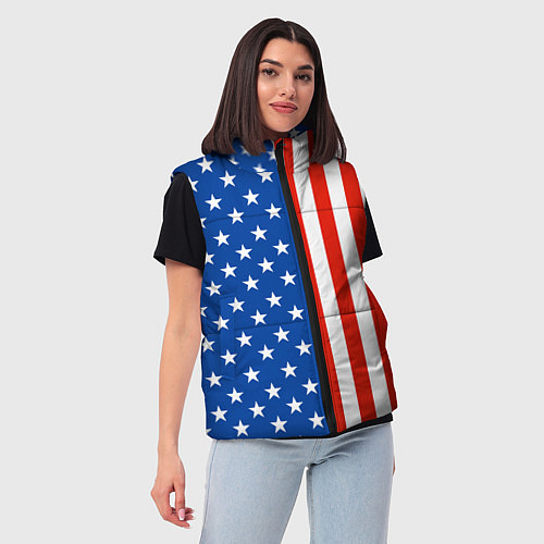 Женский жилет American Patriot / 3D-Черный – фото 3