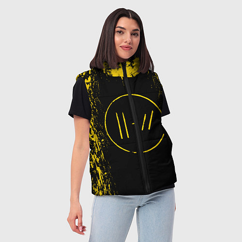 Женский жилет 21 Pilots: Yellow & Black / 3D-Черный – фото 3