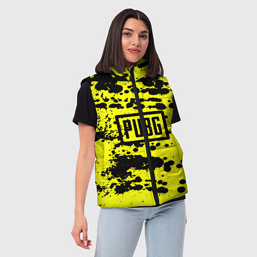 Женский жилет PUBG: Yellow Stained / 3D-Черный – фото 3