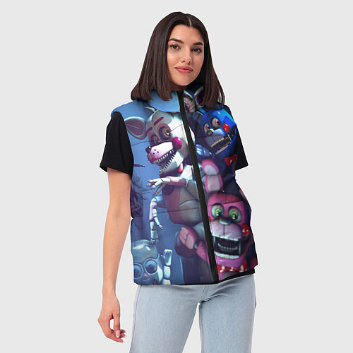 Женский жилет Five Nights at Freddys / 3D-Черный – фото 3