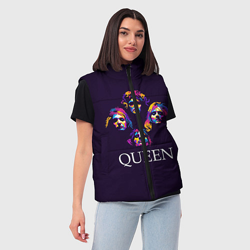 Женский жилет Queen: Fan Art / 3D-Черный – фото 3