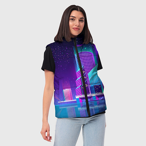 Женский жилет Neon Nights / 3D-Красный – фото 3