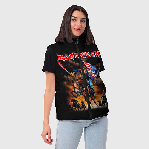 Женский жилет Iron Maiden: USA Warriors / 3D-Черный – фото 3