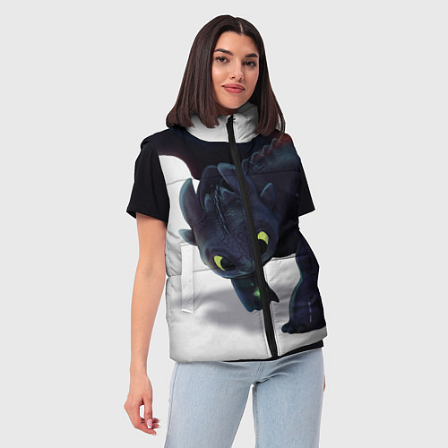 Женский жилет Как приручить дракона / 3D-Черный – фото 3