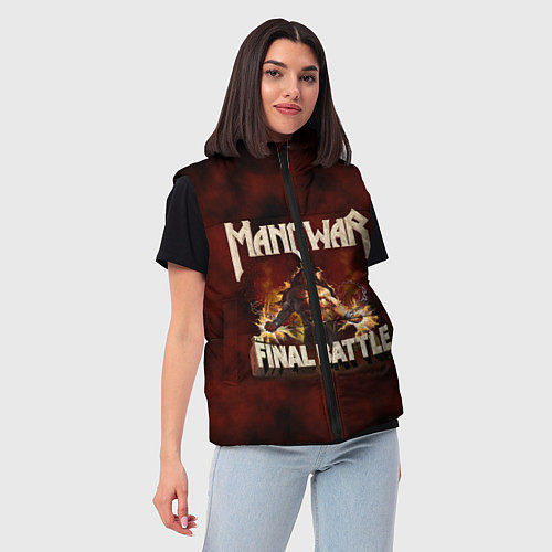 Женский жилет Manowar: Final Battle / 3D-Красный – фото 3